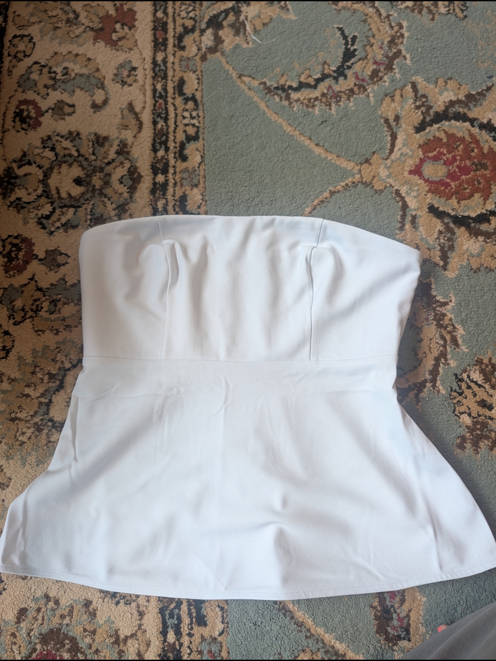 Old Navy Strapless Light Blue Peplum Top Size L